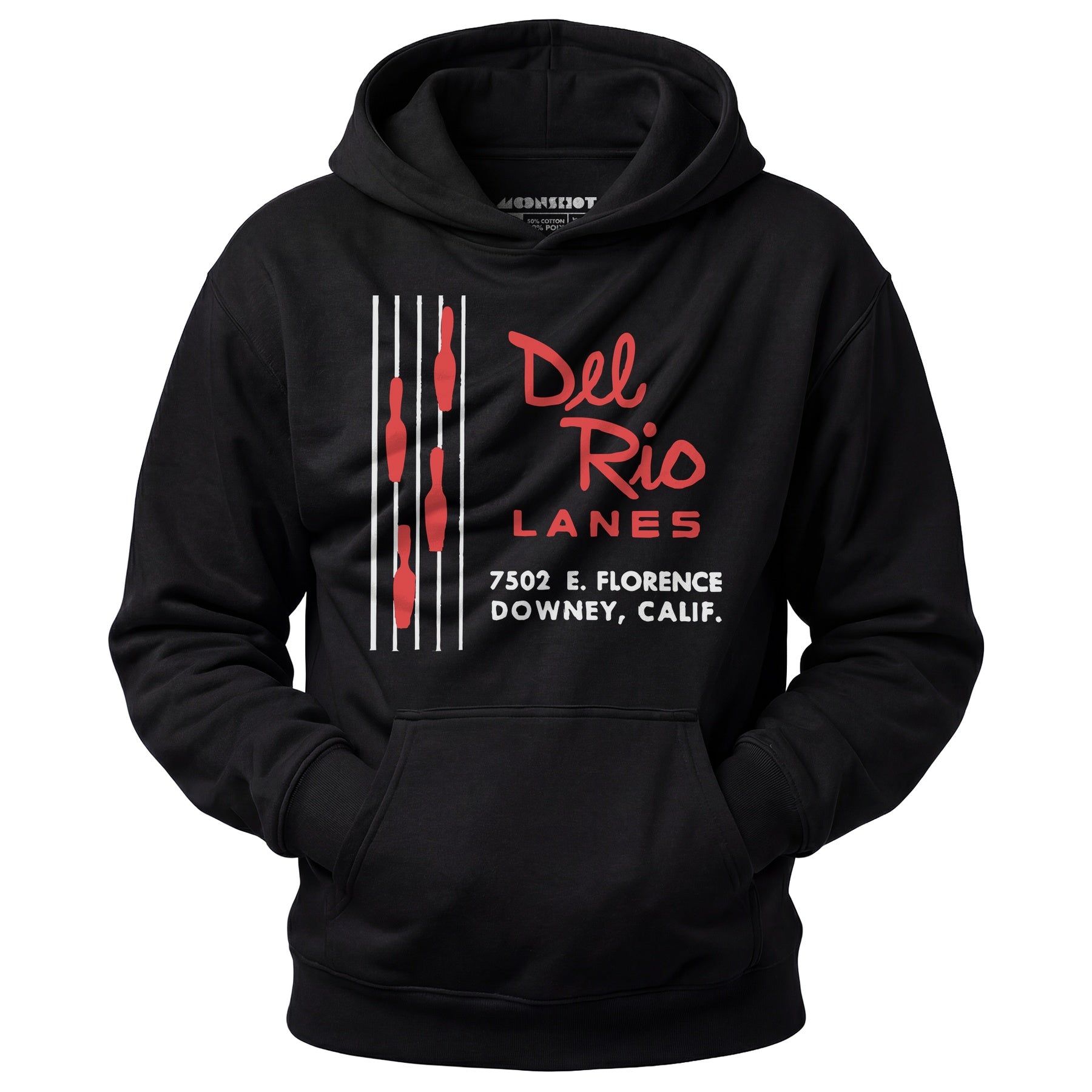 Del Rio Lanes - Downey, CA - Vintage Bowling Alley - Unisex Hoodie