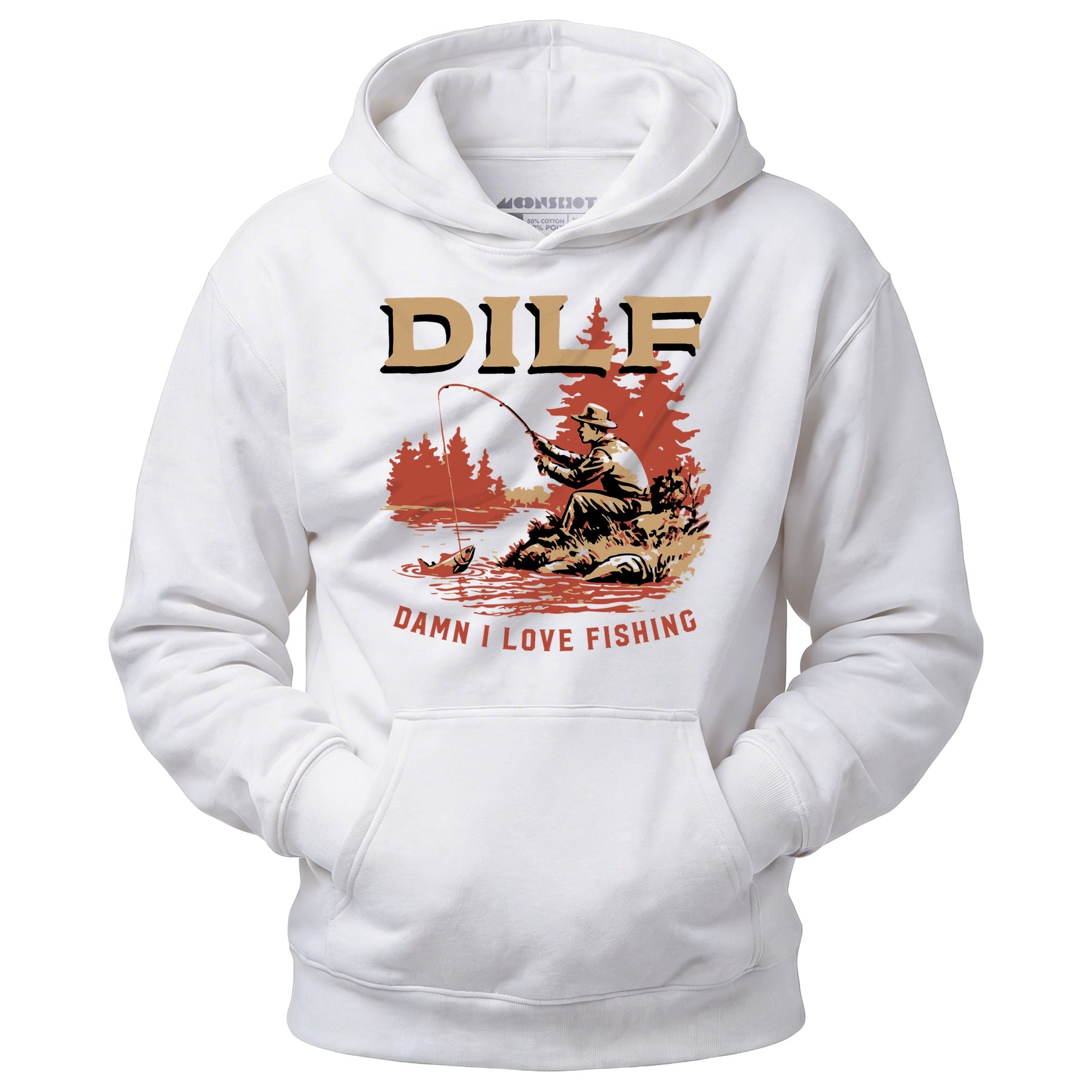 DILF Damn I Love Fishing - Unisex Hoodie