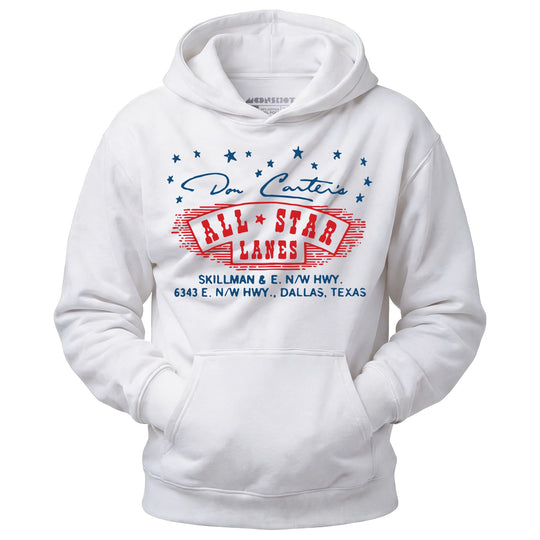 Don Carter's All Star Lanes - Dallas, TX - Vintage Bowling Alley - Unisex Hoodie