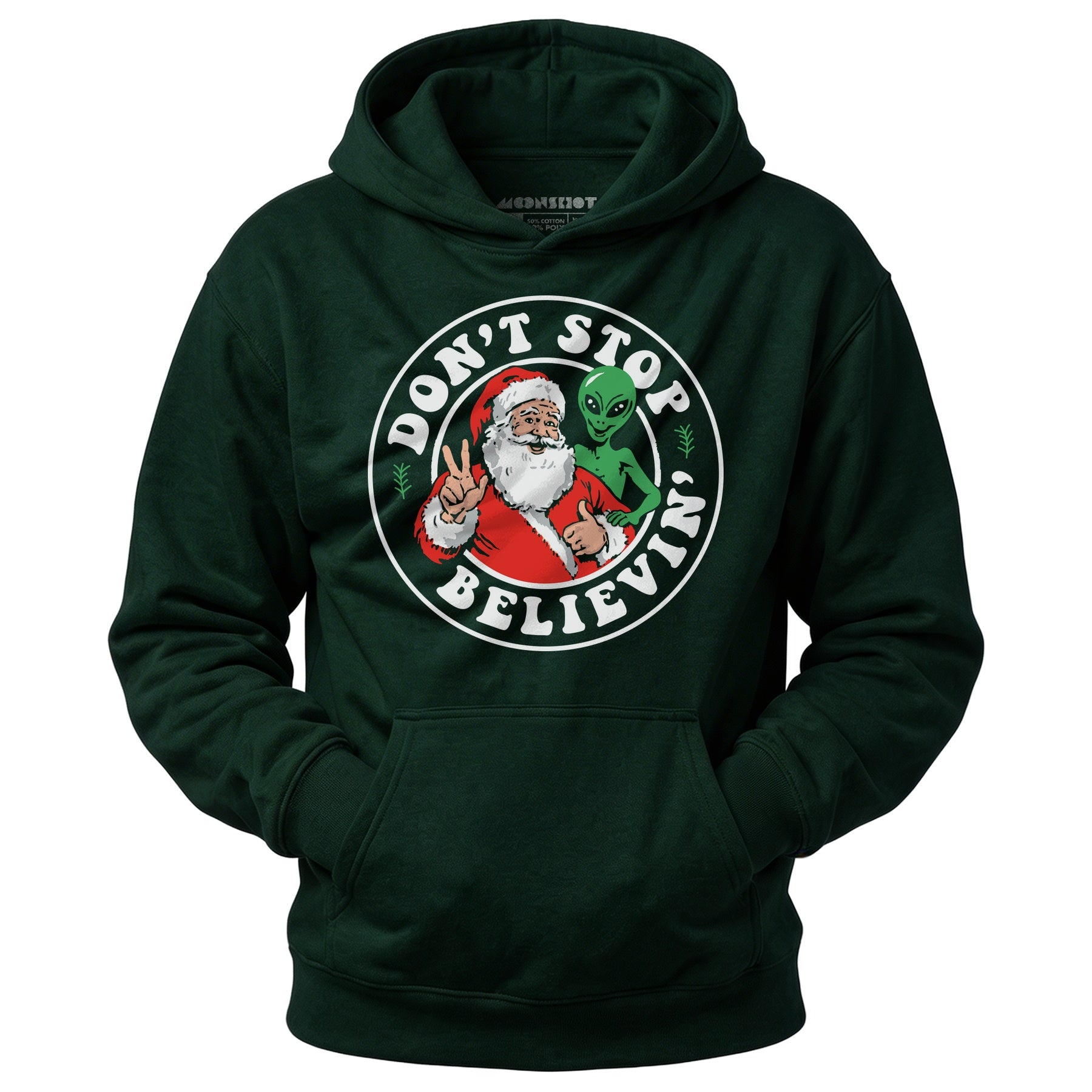 Don't Stop Believin' - Santa & Alien - Unisex Hoodie