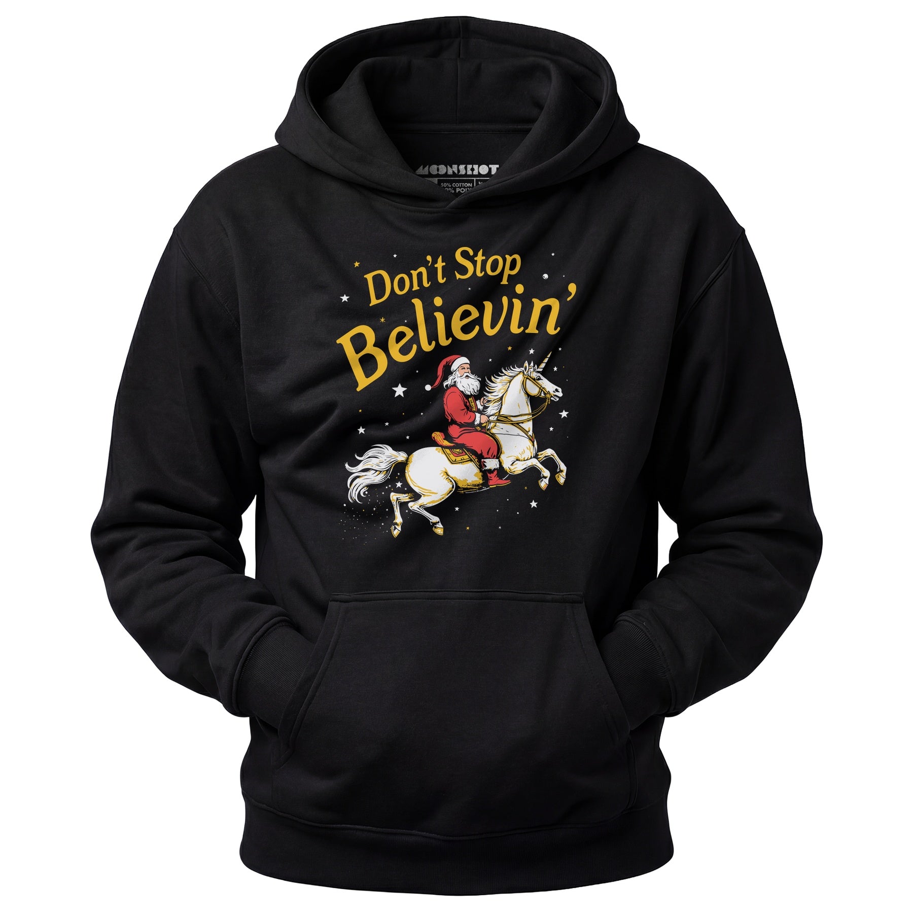 Don't Stop Believin' Santa Unicorn - Unisex Hoodie