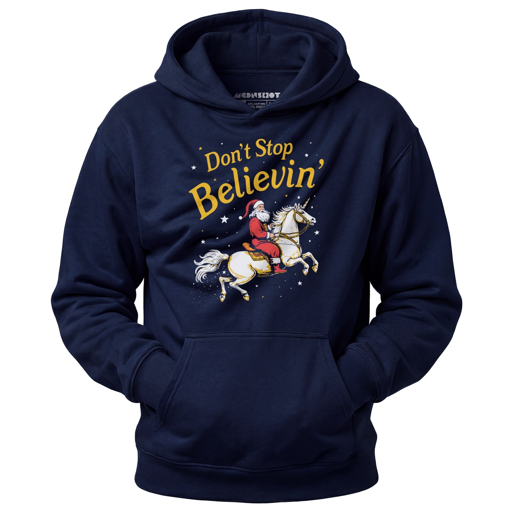 Don't Stop Believin' Santa Unicorn - Unisex Hoodie
