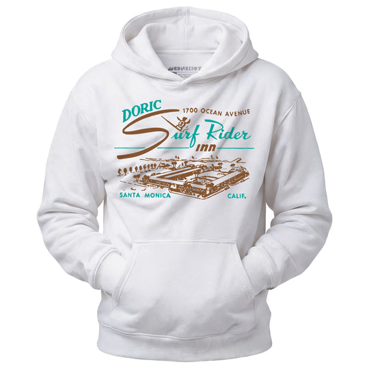 Doric Surf Rider Inn - Santa Monica, CA - Vintage Hotel - Unisex Hoodie