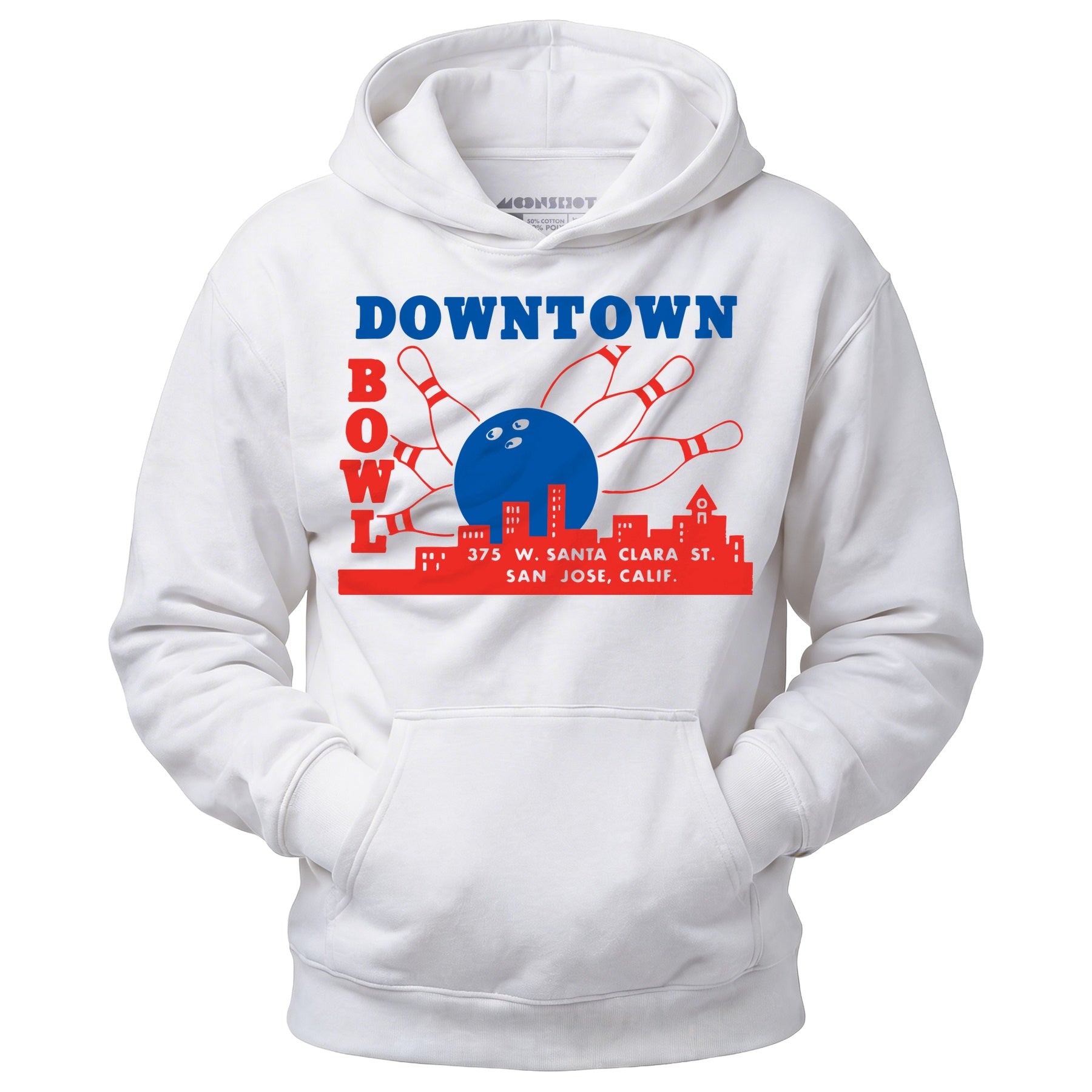 Downtown Bowl - San Jose, CA - Vintage Bowling Alley - Unisex Hoodie