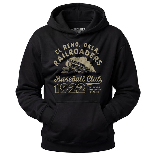 El Reno Railroaders - Oklahoma - Vintage Defunct Baseball Teams - Unisex Hoodie