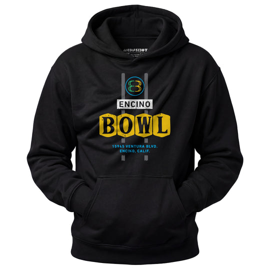 Encino Bowl - Encino, CA - Vintage Bowling Alley - Unisex Hoodie