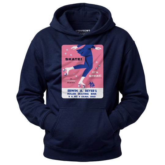 Erwin A. Beyer's - Celina, OH - Vintage Roller Rink - Unisex Hoodie