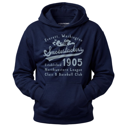 Everett Smokestackers - Washington - Vintage Defunct Baseball Teams - Unisex Hoodie