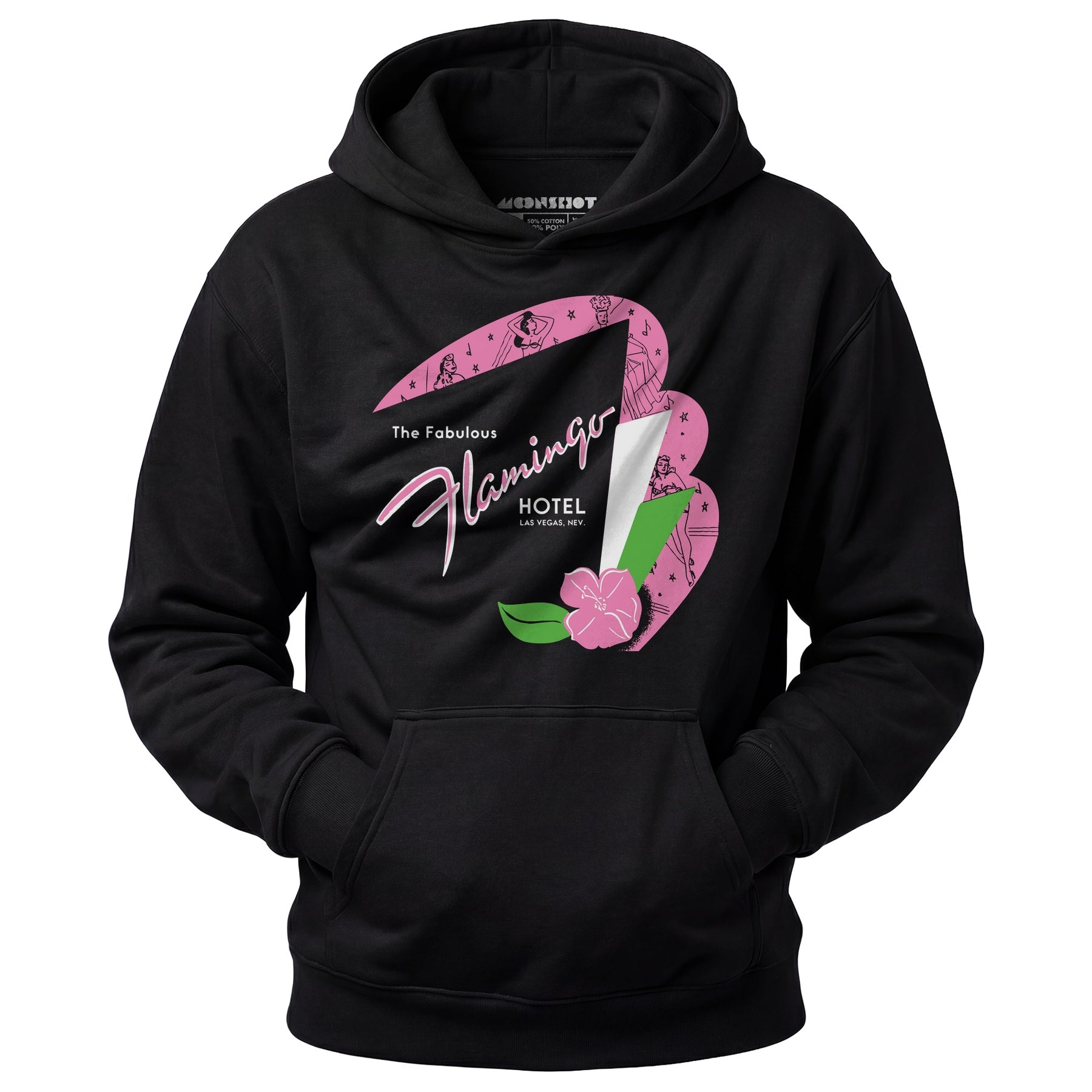Fabulous Flamingo Hotel v2 - Vintage Las Vegas - Unisex Hoodie