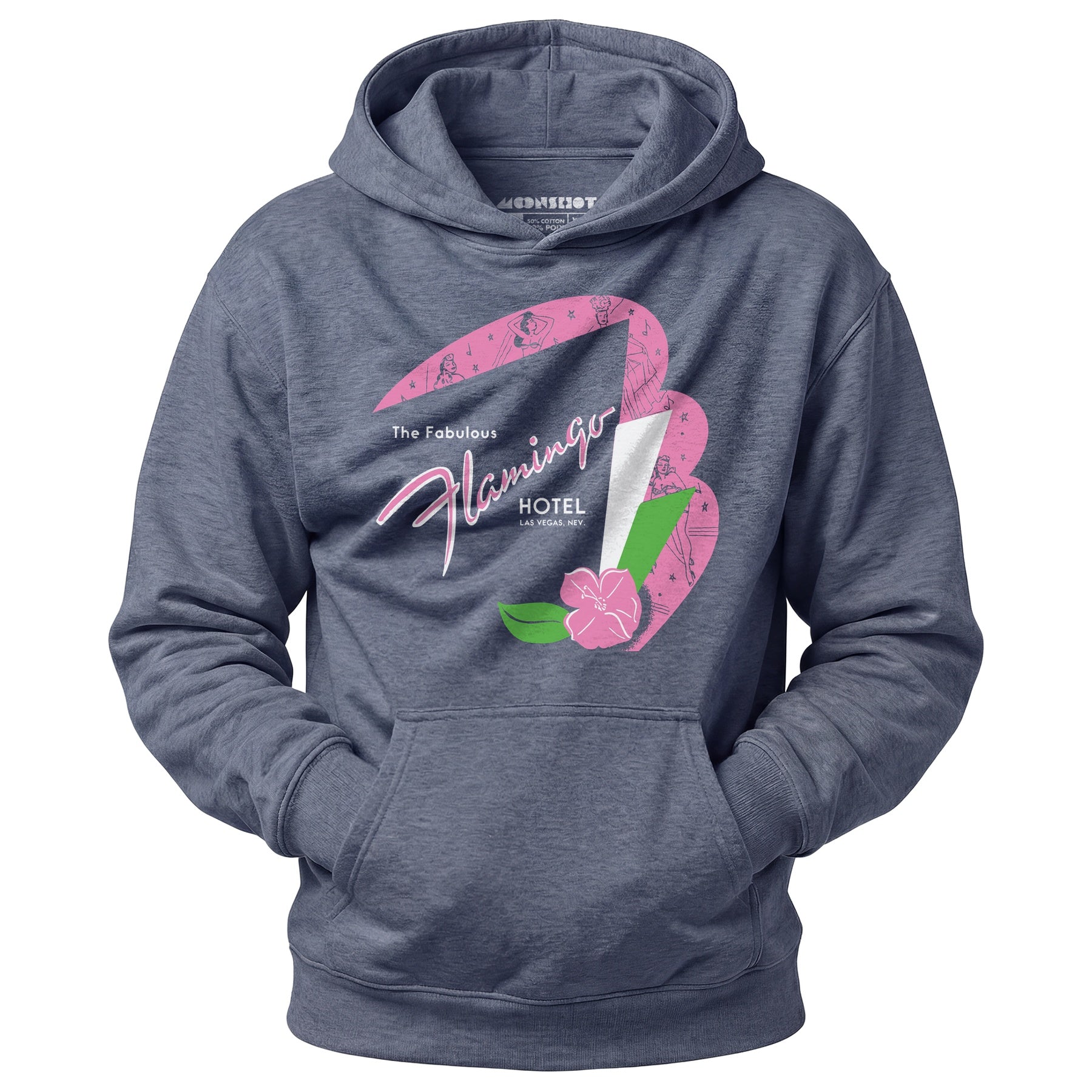 Fabulous Flamingo Hotel v2 - Vintage Las Vegas - Unisex Hoodie