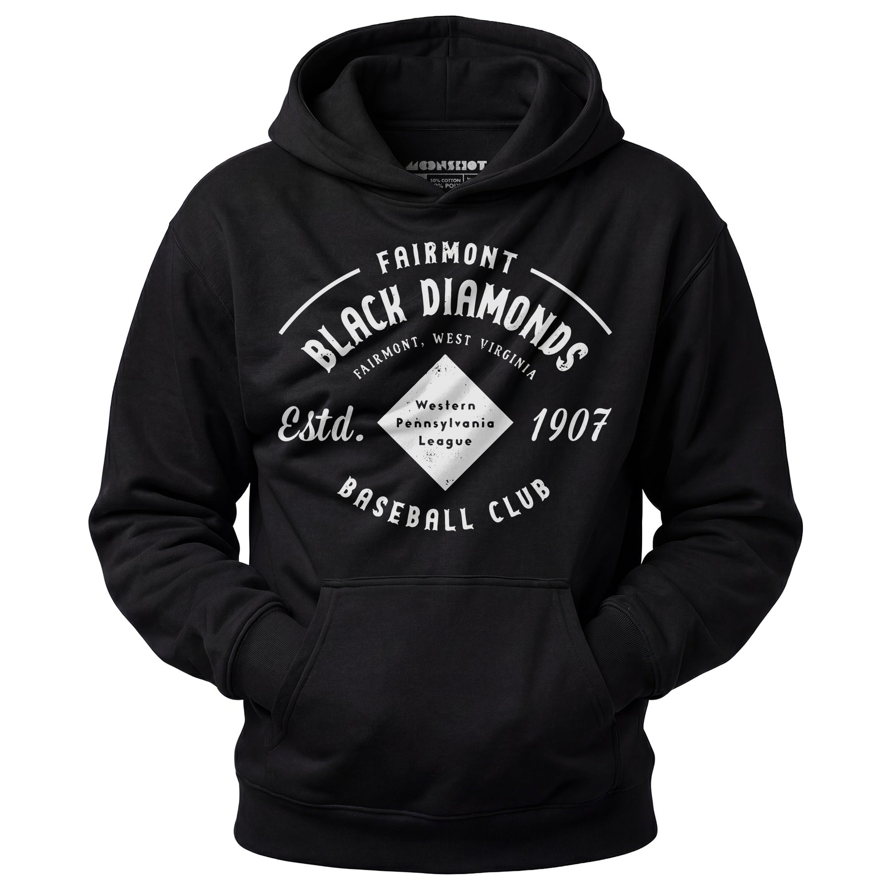 Fairmont Black Diamonds - West Virginia - Vintage Defunct Baseball Teams - Unisex Hoodie