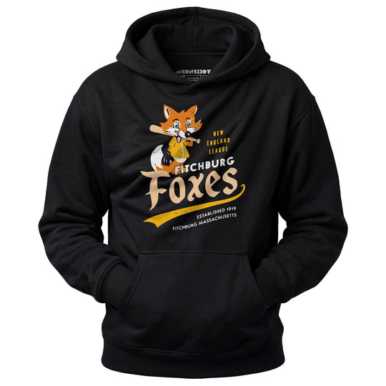 Fitchburg Foxes - Massachusetts - Vintage Defunct Baseball Teams - Unisex Hoodie