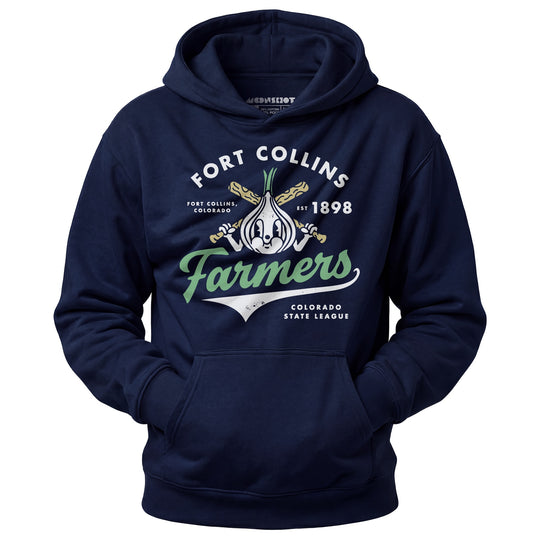 Fort Collins Farmers - Colorado - Vintage Defunct Baseball Teams - Unisex Hoodie