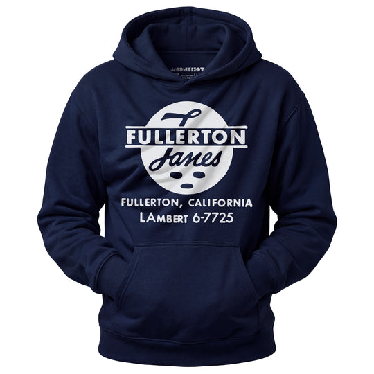 Fullerton Lanes - Fullerton, CA - Vintage Bowling Alley - Unisex Hoodie