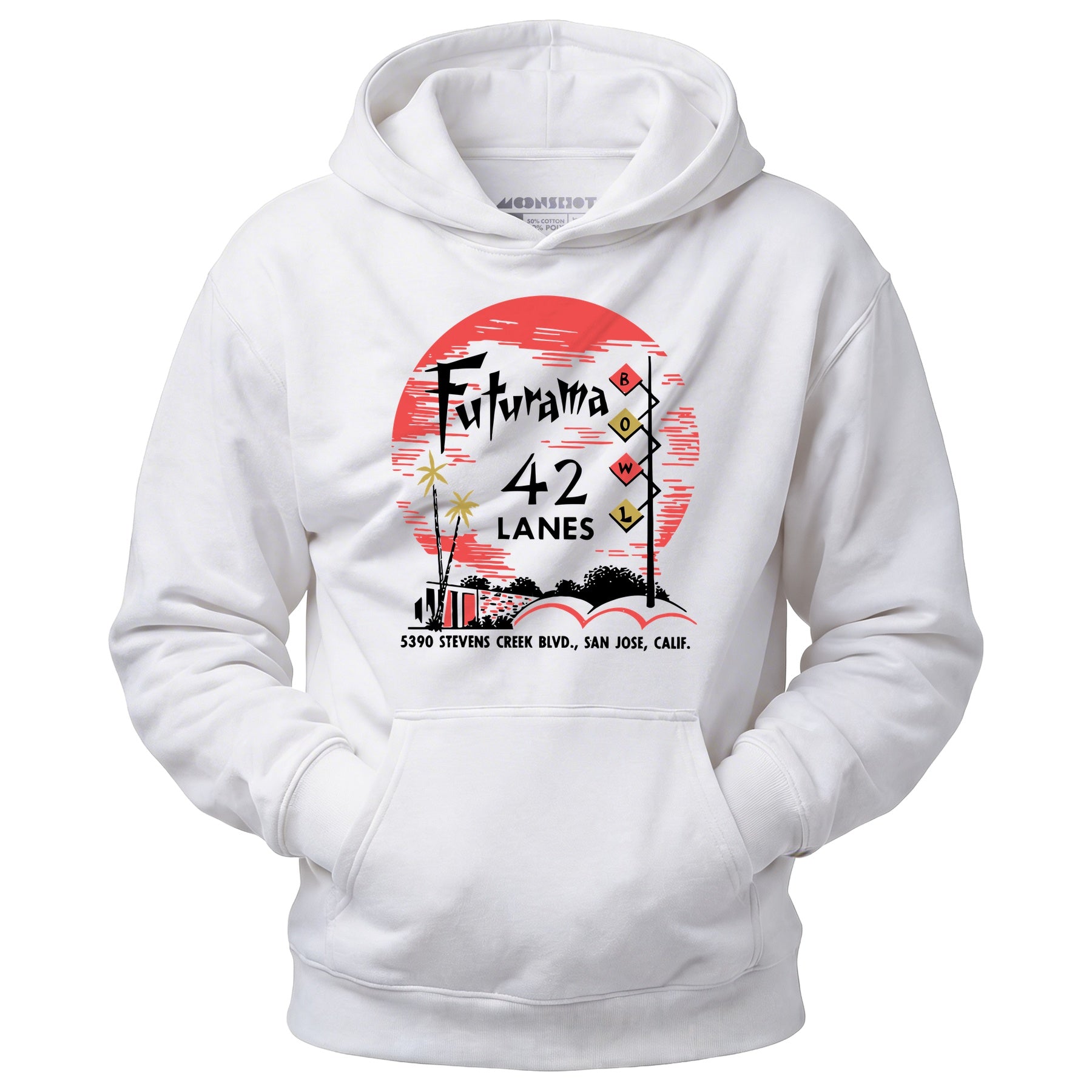Futurama Lanes - San Jose, CA - Vintage Bowling Alley - Unisex Hoodie