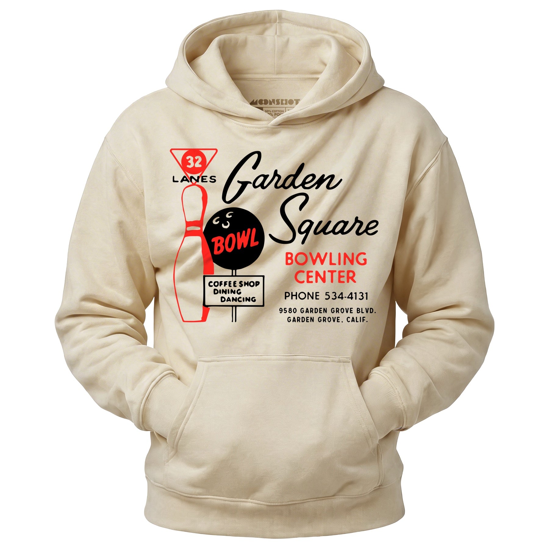 Garden Square Lanes - Garden Grove, CA - Vintage Bowling Alley - Unisex Hoodie