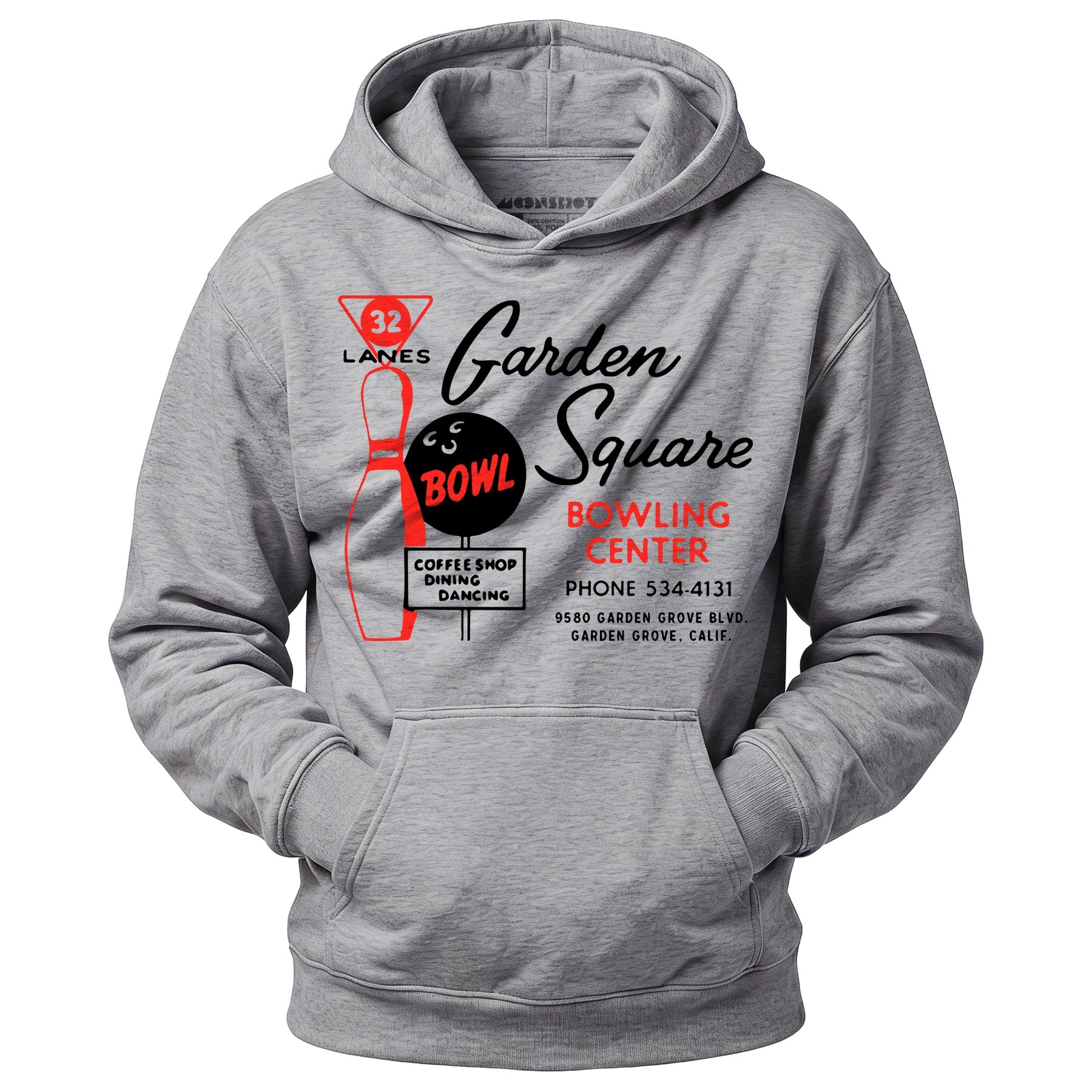 Garden Square Lanes - Garden Grove, CA - Vintage Bowling Alley - Unisex Hoodie
