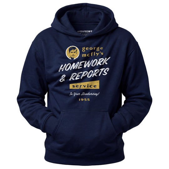 George McFly's Homework & Reports Service - Unisex Hoodie