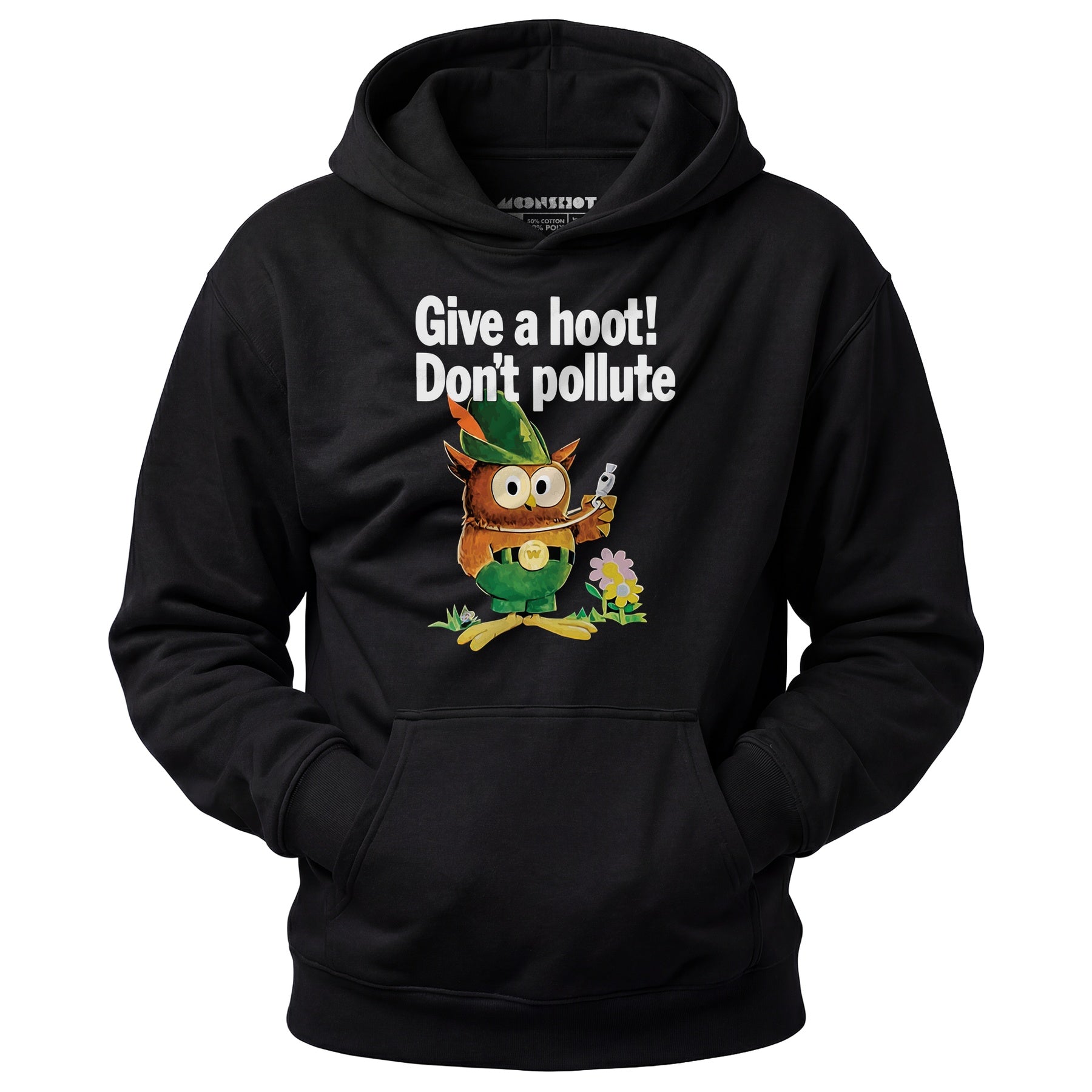 Give a Hoot Don't Pollute - Woodsy Owl Retro - Unisex Hoodie