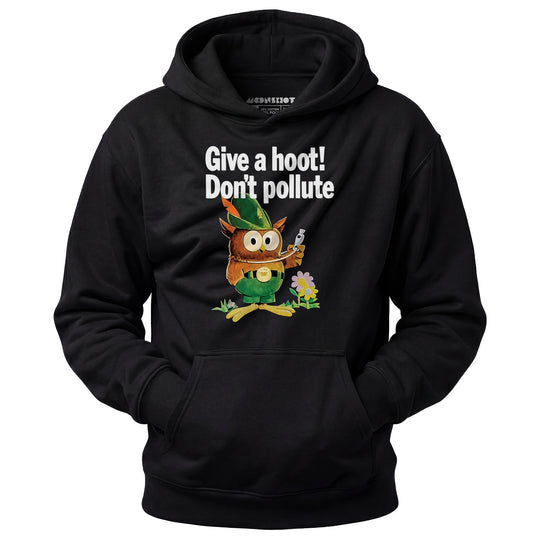 Give a Hoot Don't Pollute - Woodsy Owl Retro - Unisex Hoodie