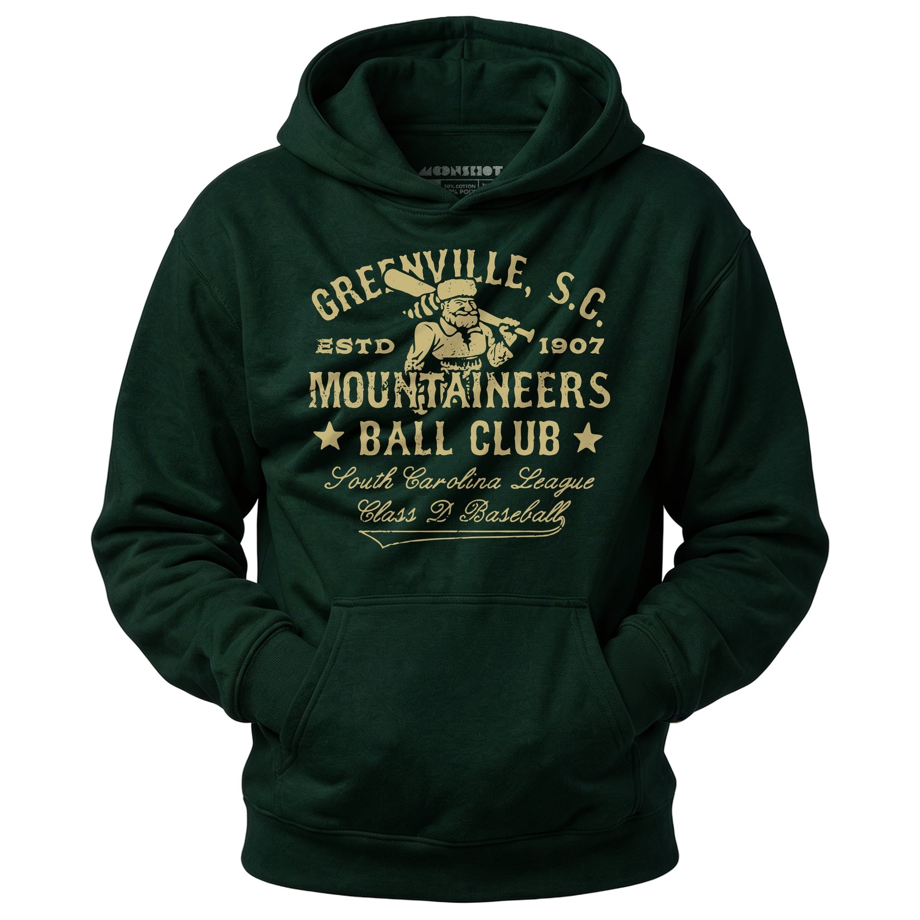 Greenville Mountaineers - South Carolina - Vintage Defunct Baseball Teams - Unisex Hoodie