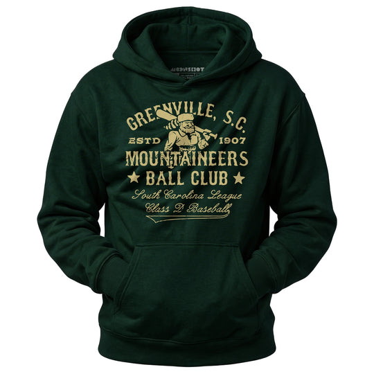 Greenville Mountaineers - South Carolina - Vintage Defunct Baseball Teams - Unisex Hoodie