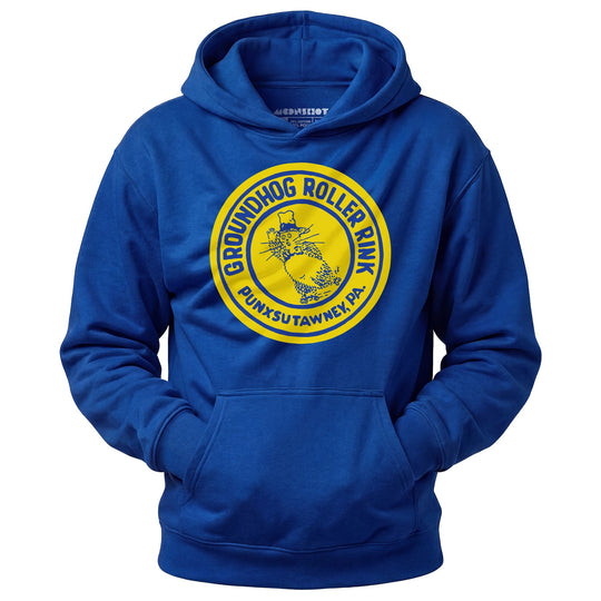 Groundhog Roller Rink - Punxsutawney, PA - Vintage Roller Rink - Unisex Hoodie