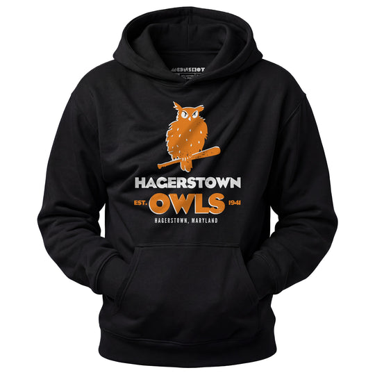 Hagerstown Owls - Maryland - Vintage Defunct Baseball Teams - Unisex Hoodie