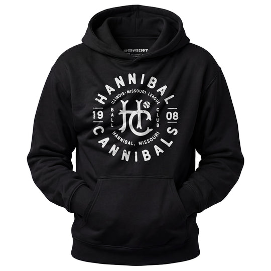 Hannibal Cannibals - Missouri - Vintage Defunct Baseball Teams - Unisex Hoodie