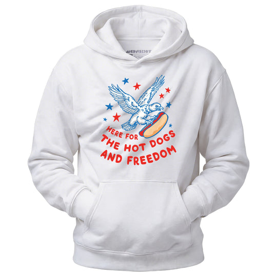 Here For The Hot Dogs and Freedom - Unisex Hoodie