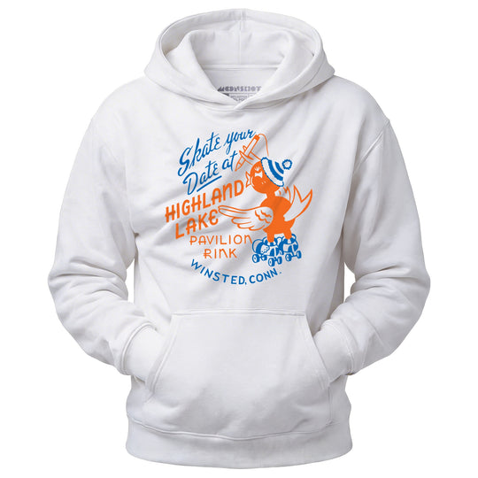 Highland Lake Pavilion Rink - Winsted, CT - Vintage Roller Rink - Unisex Hoodie