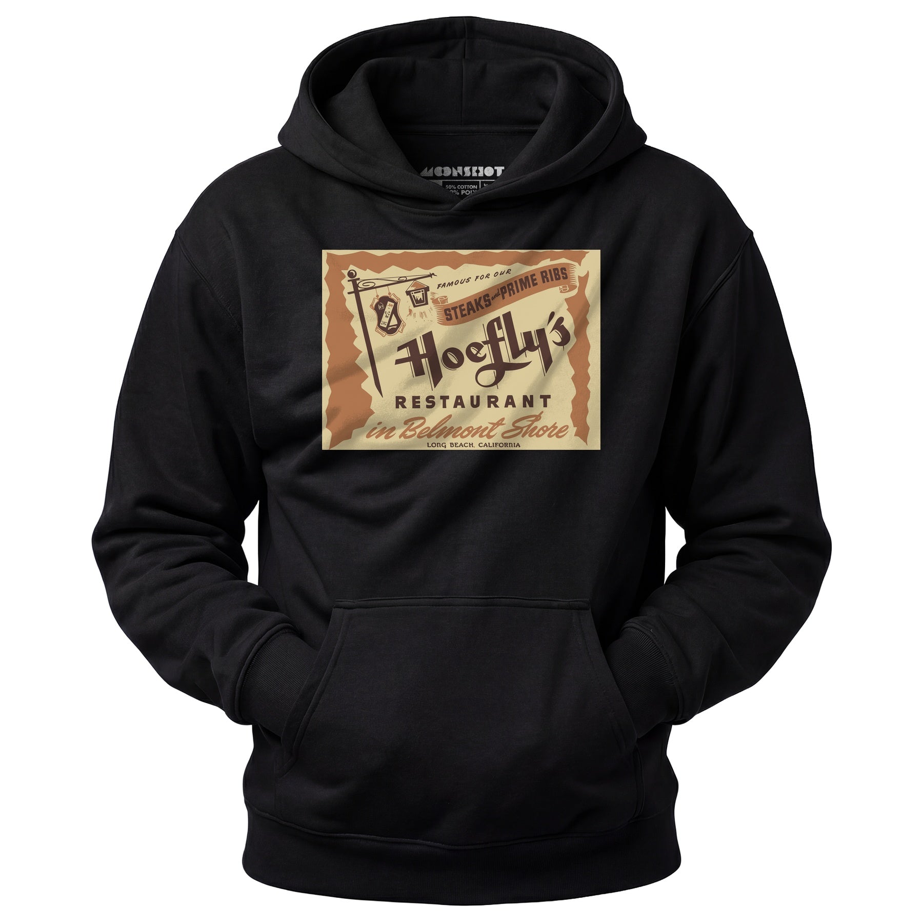 Hoefly's - Belmont Shore, CA - Vintage Restaurant - Unisex Hoodie