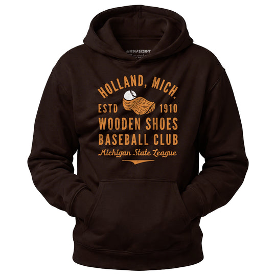 Holland Wooden Shoes - Michigan - Vintage Defunct Baseball Teams - Unisex Hoodie