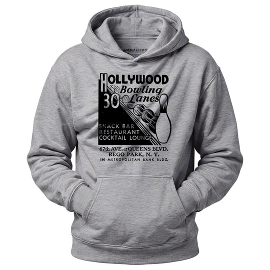 Hollywood Bowling Lanes - Rego Park, NY - Vintage Bowling Alley - Unisex Hoodie