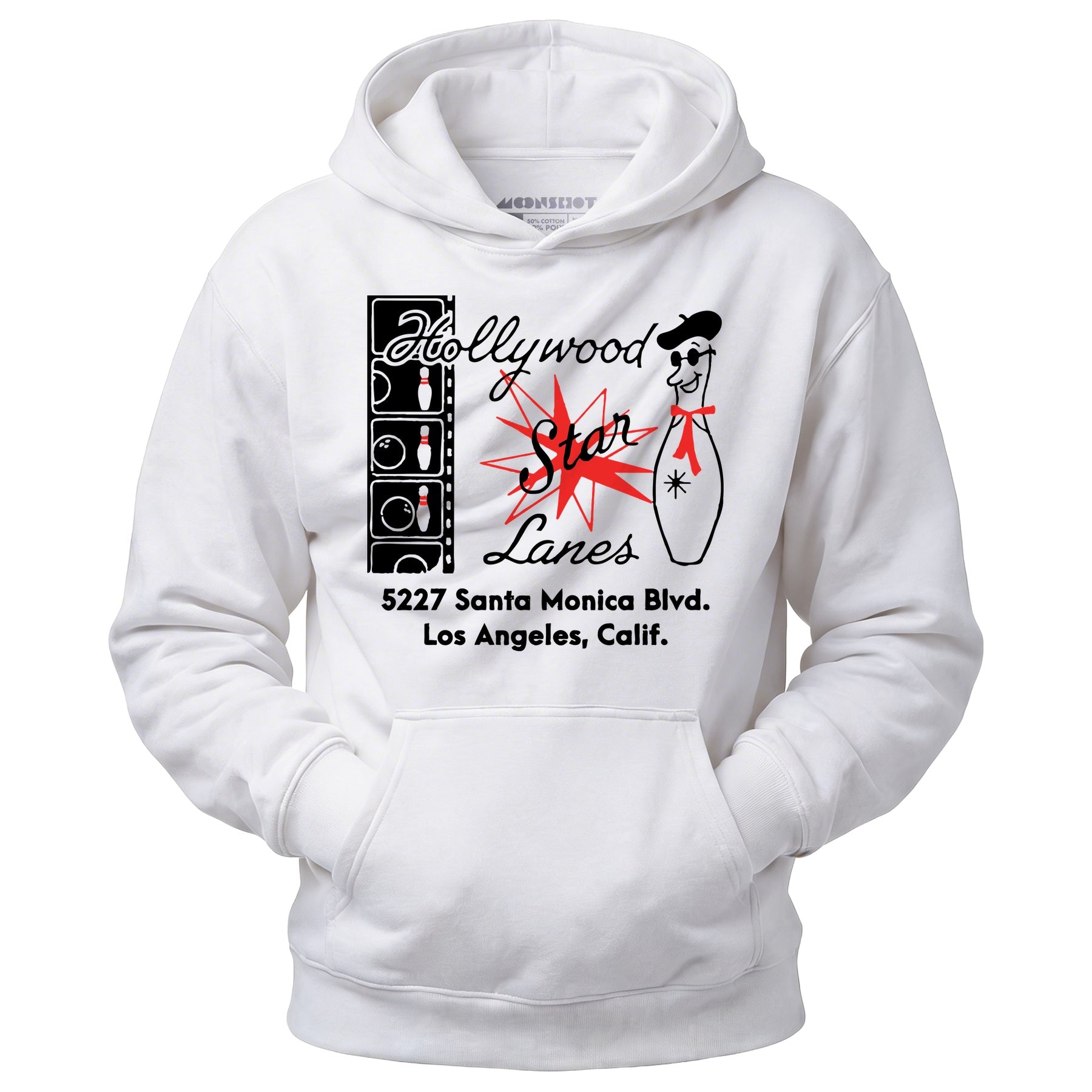 Hollywood Star Lanes - Los Angeles, CA - Vintage Bowling Alley - Unisex Hoodie