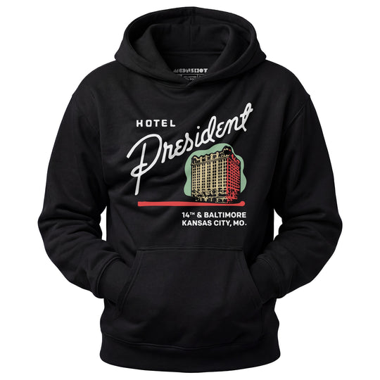 Hotel President - Kansas City, MO - Vintage Hotel - Unisex Hoodie