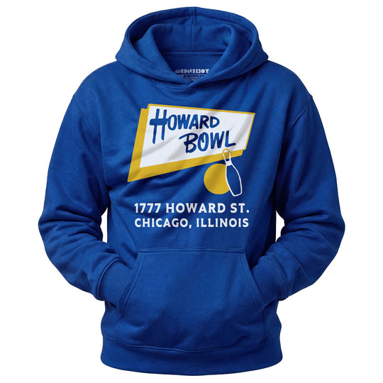 Howard Bowl - Chicago, IL - Vintage Bowling Alley - Unisex Hoodie