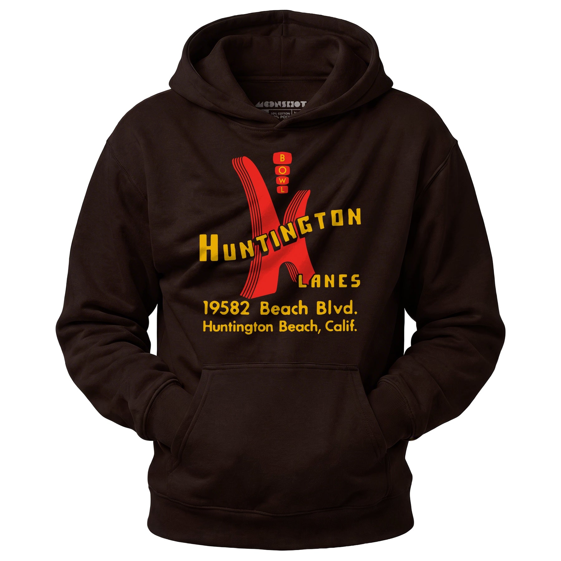 Huntington Lanes - Huntington Beach, CA - Vintage Bowling Alley - Unisex Hoodie