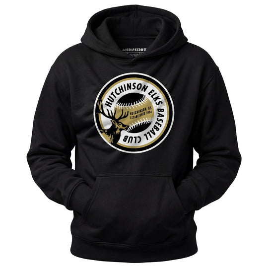 Hutchinson Elks - Kansas - Vintage Defunct Baseball Teams - Unisex Hoodie