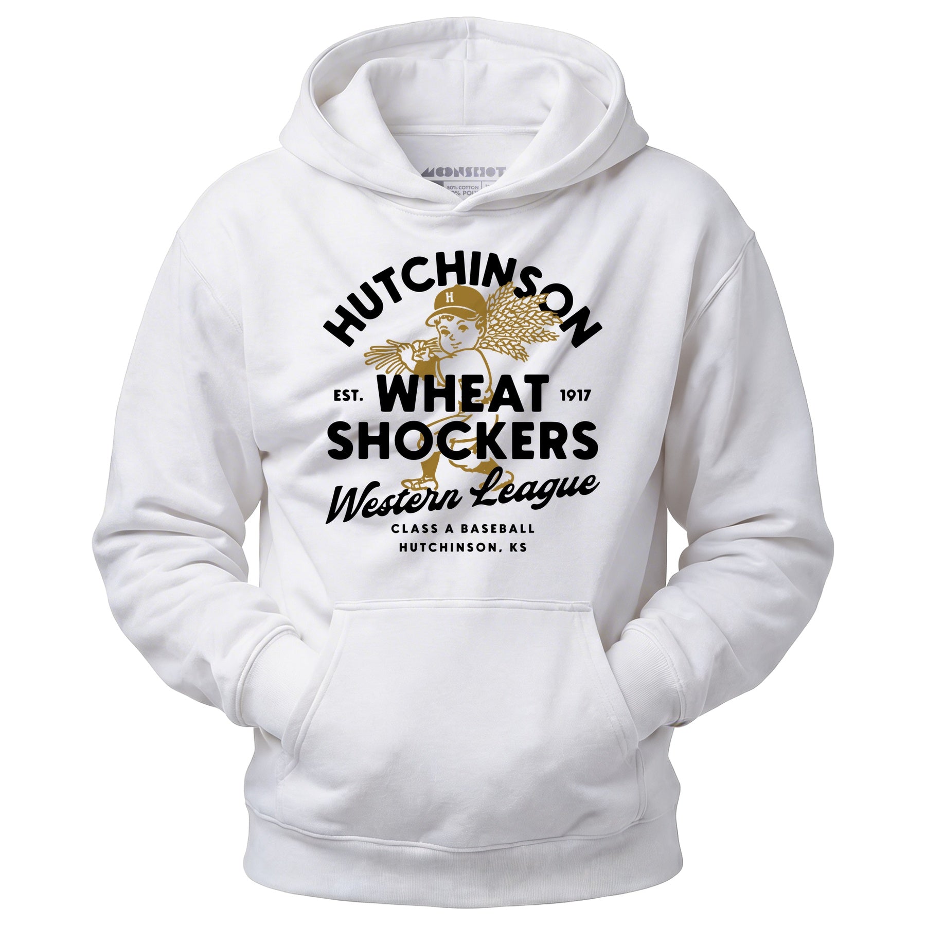 Hutchinson Wheat Shockers - Kansas - Vintage Defunct Baseball Teams - Unisex Hoodie