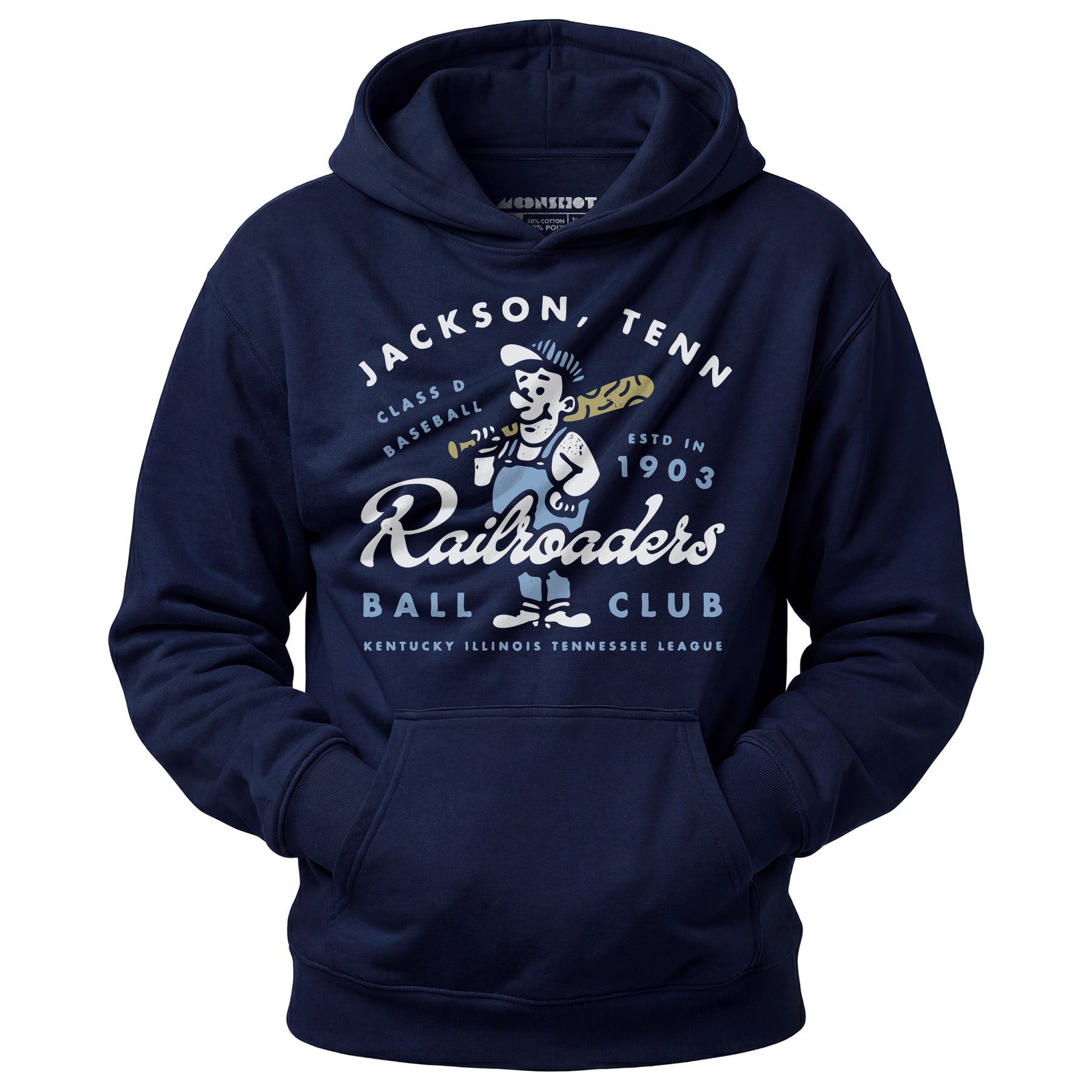Jackson Railroaders - Tennessee - Vintage Defunct Baseball Teams - Unisex Hoodie