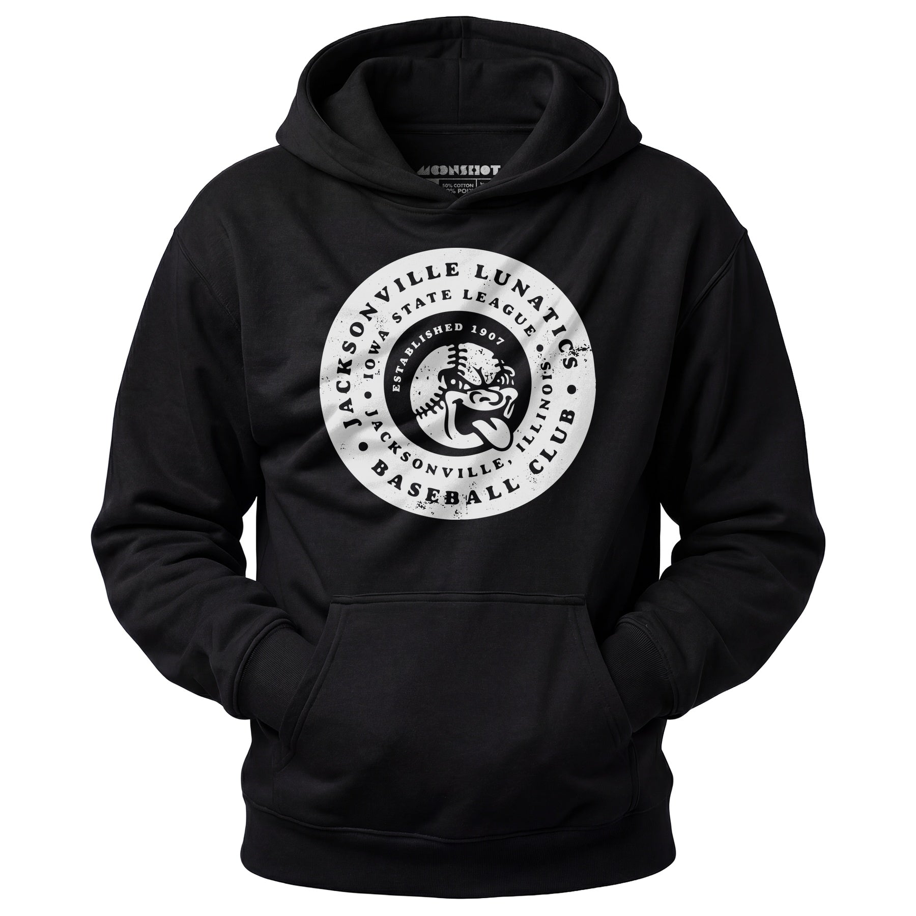 Jacksonville Lunatics - Illinois - Vintage Defunct Baseball Teams - Unisex Hoodie