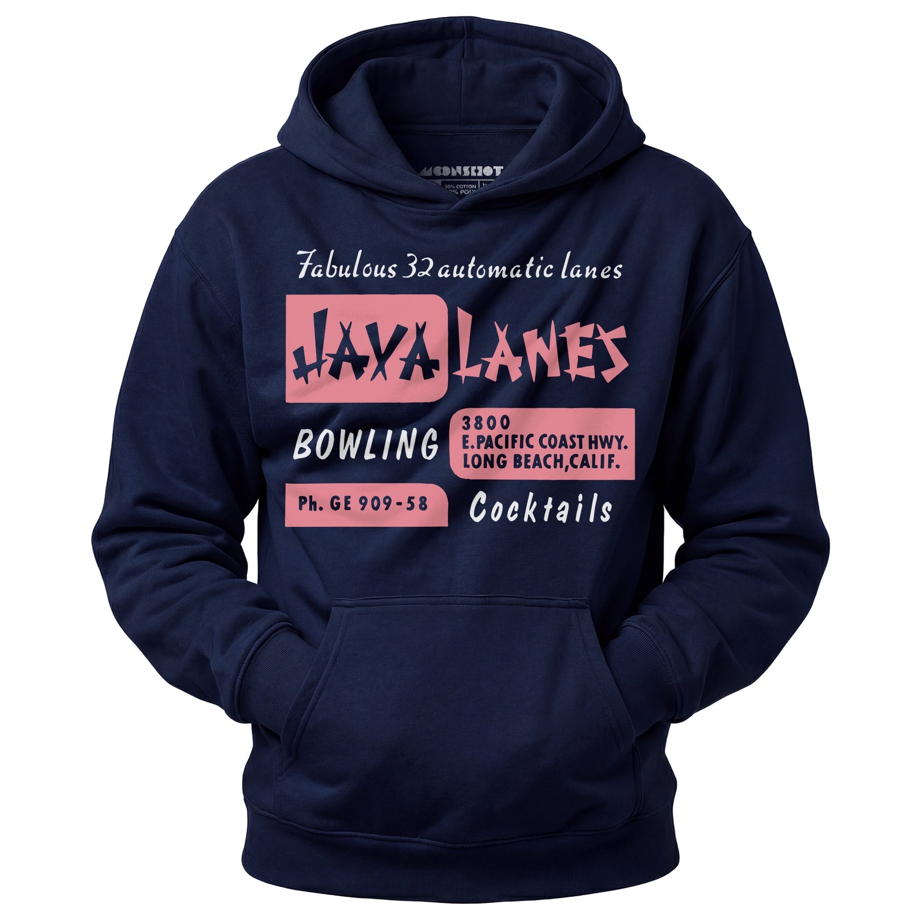 Java Lanes - Long Beach, CA - Vintage Bowling Alley - Unisex Hoodie