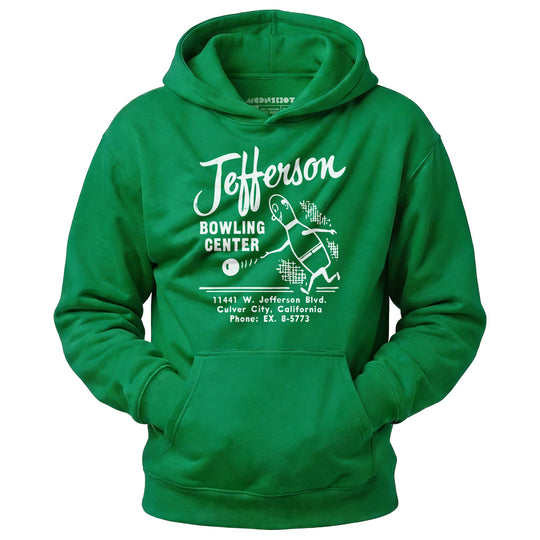 Jefferson Bowling Center - Culver City, CA - Vintage Bowling Alley - Unisex Hoodie