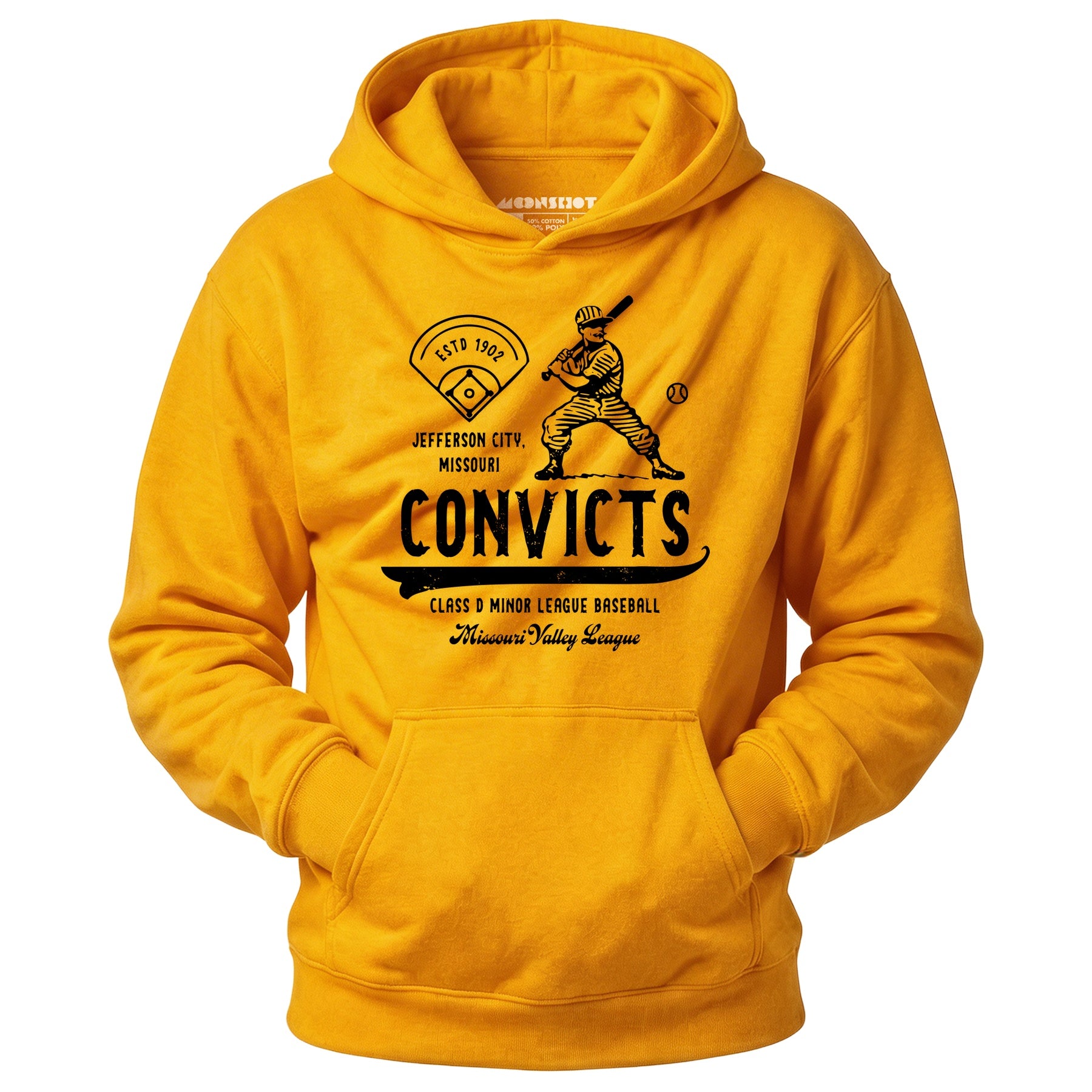 Jefferson City Convicts - Missouri - Vintage Defunct Baseball Teams - Unisex Hoodie