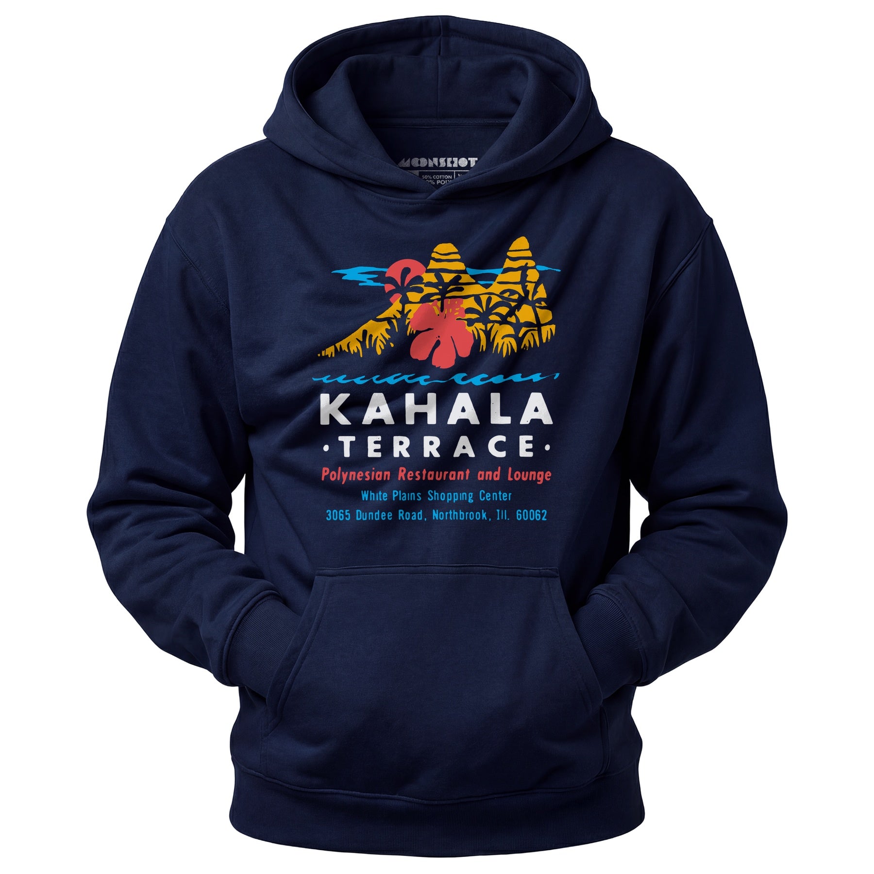 Kahala Terrace - White Plains, IL - Vintage Tiki Bar - Unisex Hoodie