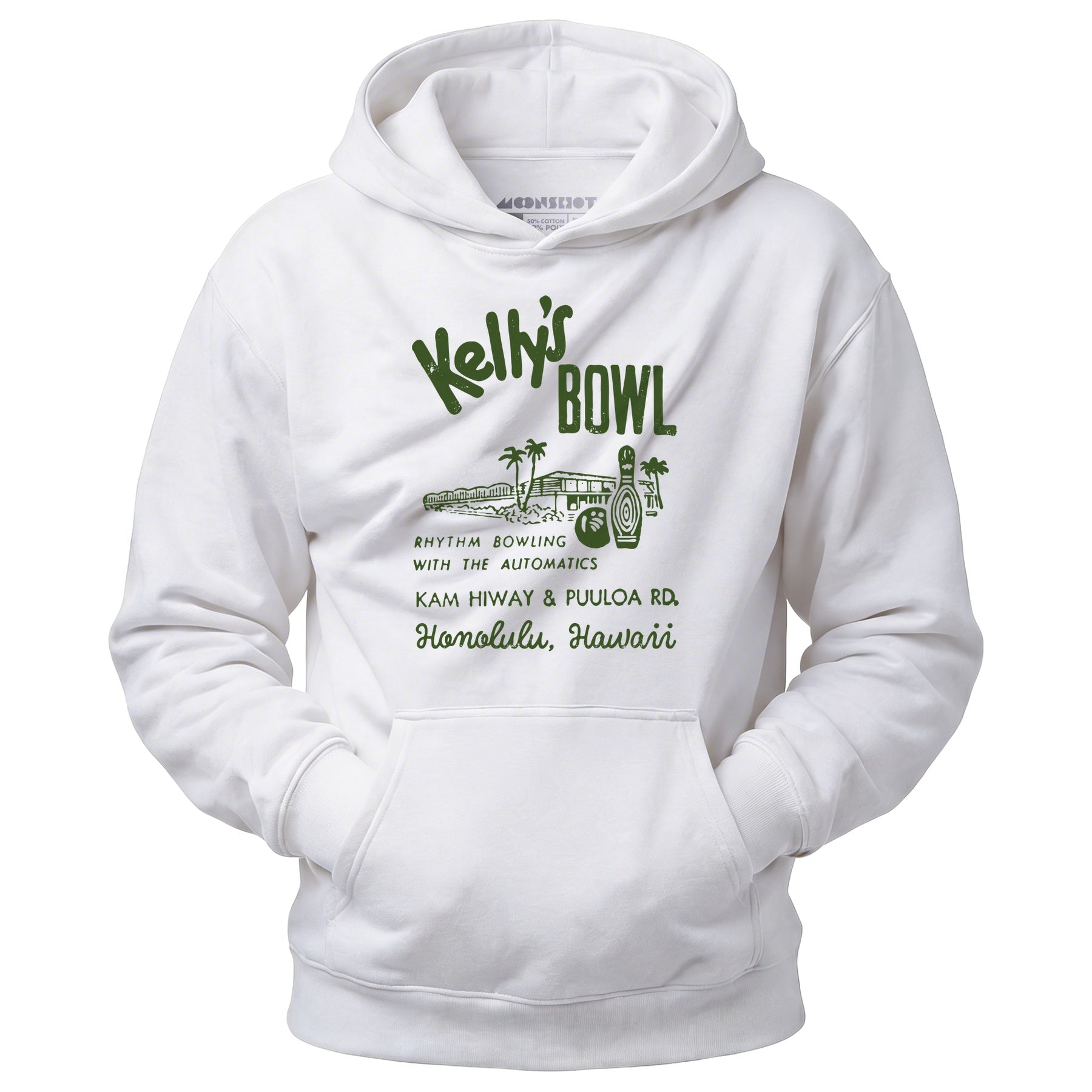 Kelly's Bowl - Honolulu, HI - Vintage Bowling Alley - Unisex Hoodie