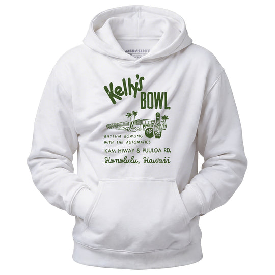 Kelly's Bowl - Honolulu, HI - Vintage Bowling Alley - Unisex Hoodie