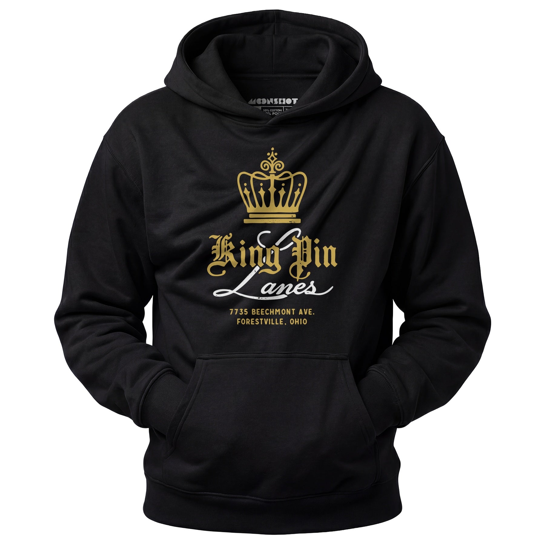 King Pin Lanes - Forestville, OH - Vintage Bowling Alley - Unisex Hoodie