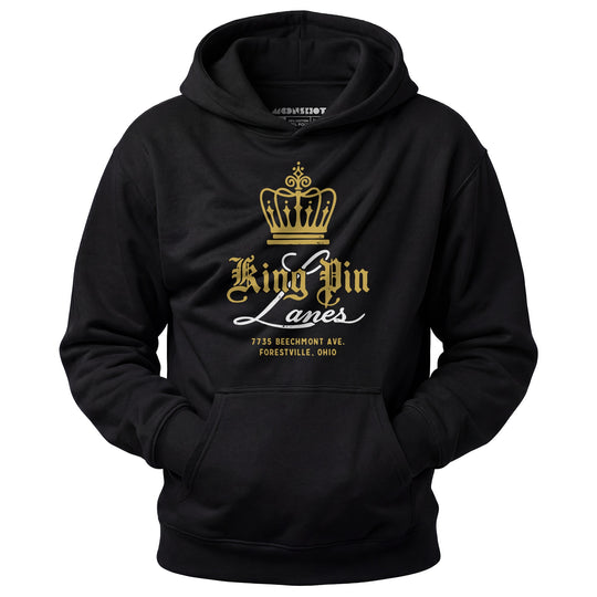 King Pin Lanes - Forestville, OH - Vintage Bowling Alley - Unisex Hoodie